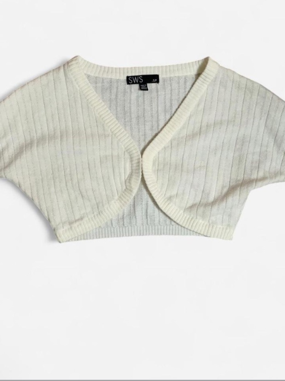 Ivory Cropped Bolero Sweater